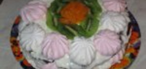 Торт зефирно-мандариновый