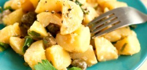 Салат из молодого картофеля с гуакамоле