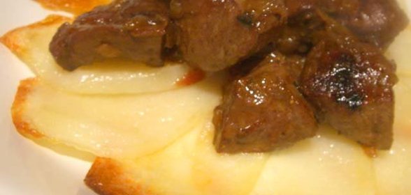 печень на картофельной галете