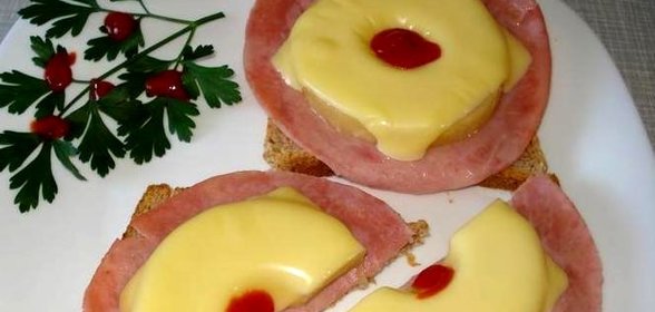 Бутерброды с ананасом