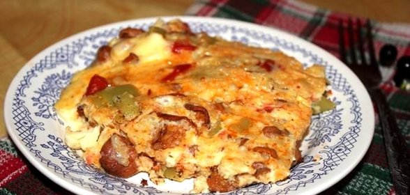 Омлет с лисичками