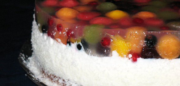 Лимонно-кокосовый торт Цветные жемчужины