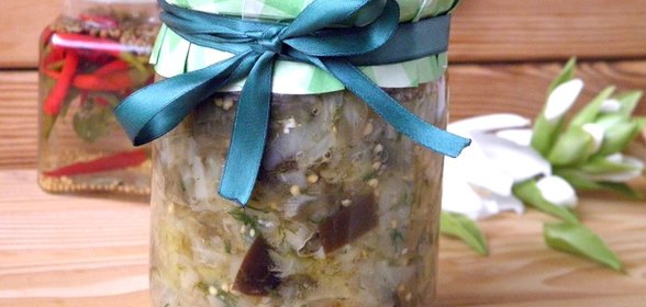 Солянка с баклажанами и капустой на зиму