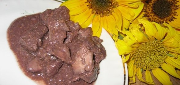 Печень (говядина) на раз, два, три