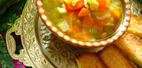 Марокканская похлёбка с гренками