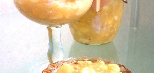 Элегантный банановый джем с грушами и белым шоколадом