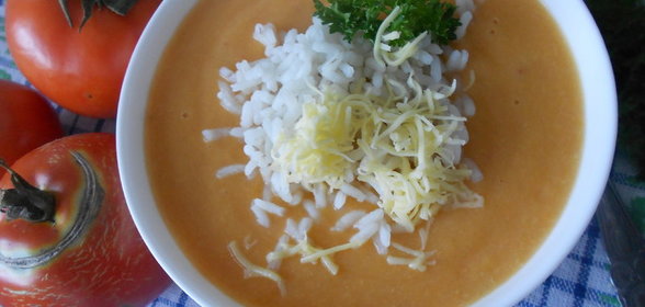 Овощно-сырный суп-пюре с рисом