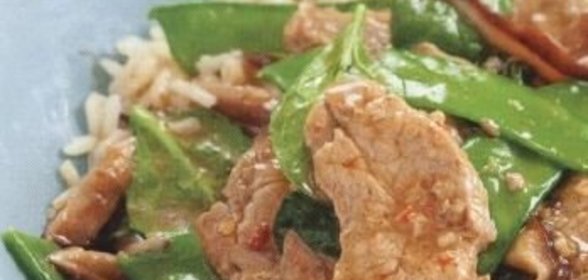 Соус со свиным мясом и грибами