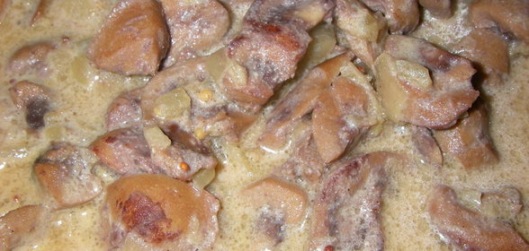 Почки в горчичном соусе (мой упрощенный вариант)