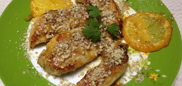 Куриная грудка с апельсином
