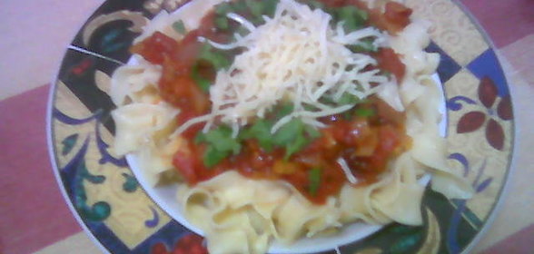 Домашняя лапша с вялеными(сушеными) помидорами