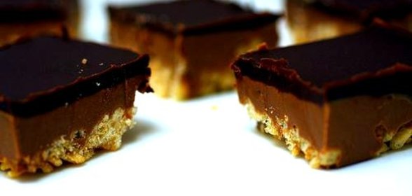 Пирожные с арахисовым маслом и воздушным рисом