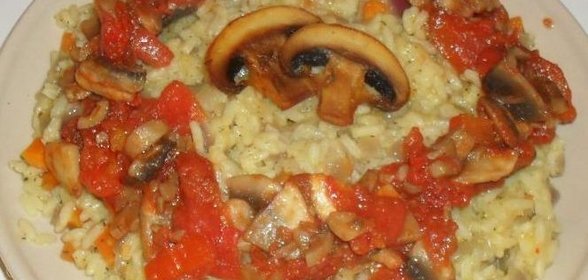 Ризотто с шампиньонами и сыром