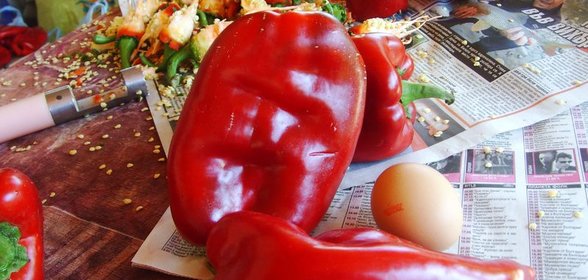 Сухие перцы (заготовка к готовке)