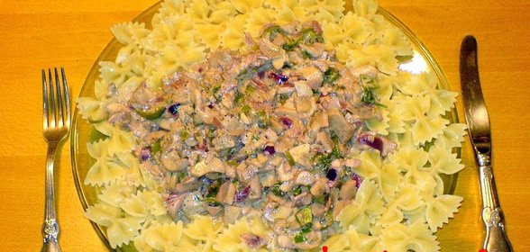 Фарфале (фарфалле, фарфали) с тунцом, но без тунца