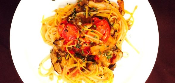 Тальятелли с белыми грибам и трюфельным маслом