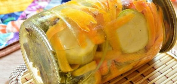 Маринованные кабачки с морковью, на зиму