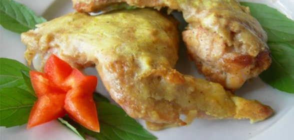 Куриные крылышки с ореховой корочкой