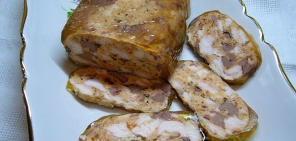 Куриная «ветчина» с сердечками