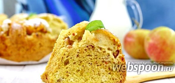 Лимонный пирог с белой смородиной и яблоком