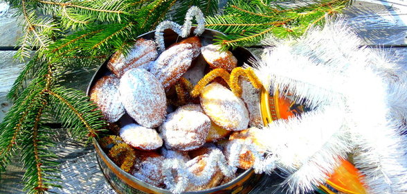 Лимонное печенье Мадлен с розовым вареньем- Новогоднее спасибо Леночке (Кыш)