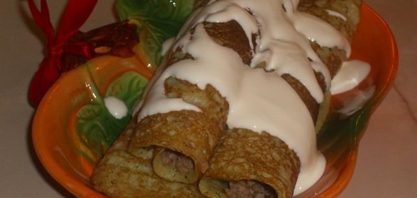 картофельные блинчики с мясом