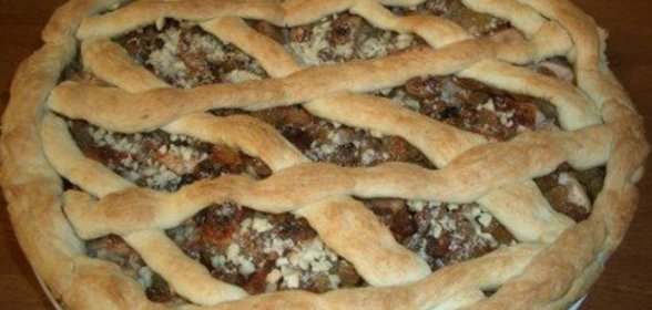 Пирог с грушами и миндалем