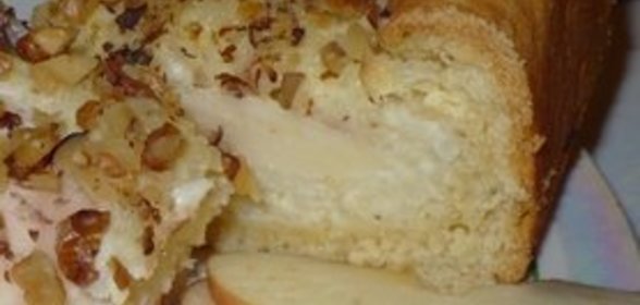 Открытый яблочно-рисово-лимонно-ореховый пирог