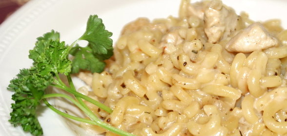 Ризотированная паста с курицей