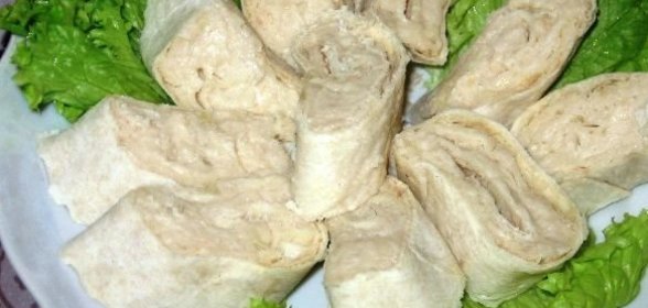 Паштет из белой фасоли в лаваше