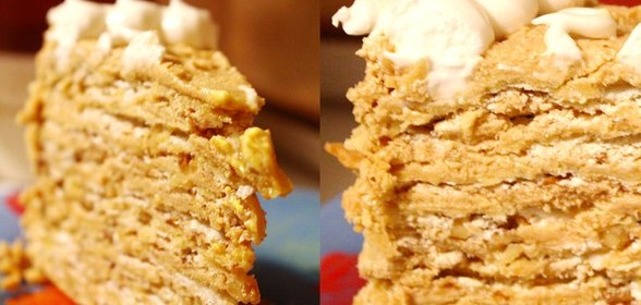 Торт с безе и орехами