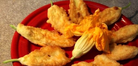 Цветы тыквы в кляре