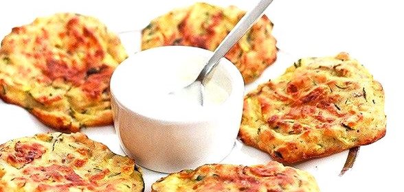 Запеченные кабачковые оладьи