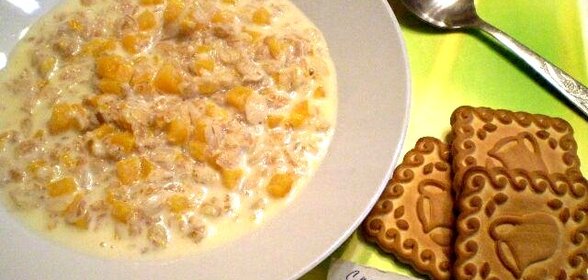 Молочная овсянка с тыквой