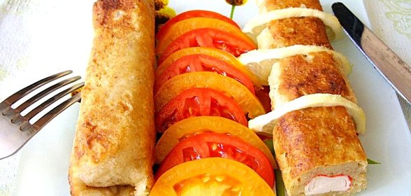 Крабовые палочки в овсяном тесте