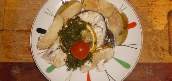 Рыба в яблоках