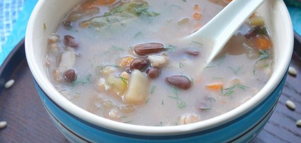 Суп с перловкой и фасолью