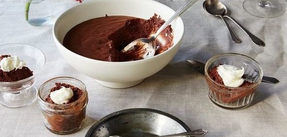 Шоколадный мусс с оливковым маслом