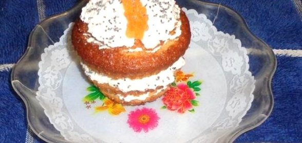 Кексы с творогом и вареньем