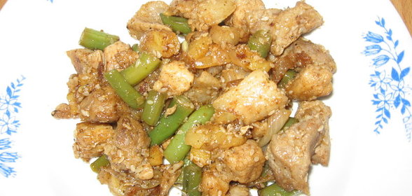 Свинина с салом по восточному