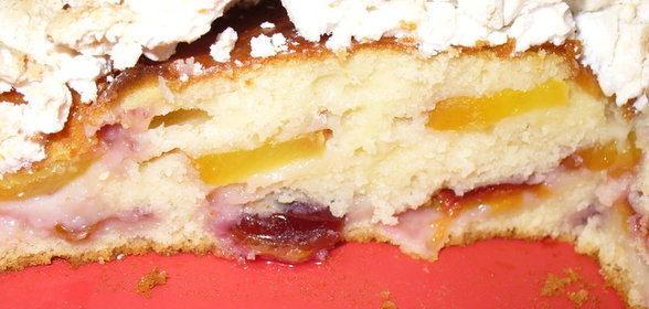Пирог с персиками и сливами (мой вариант)